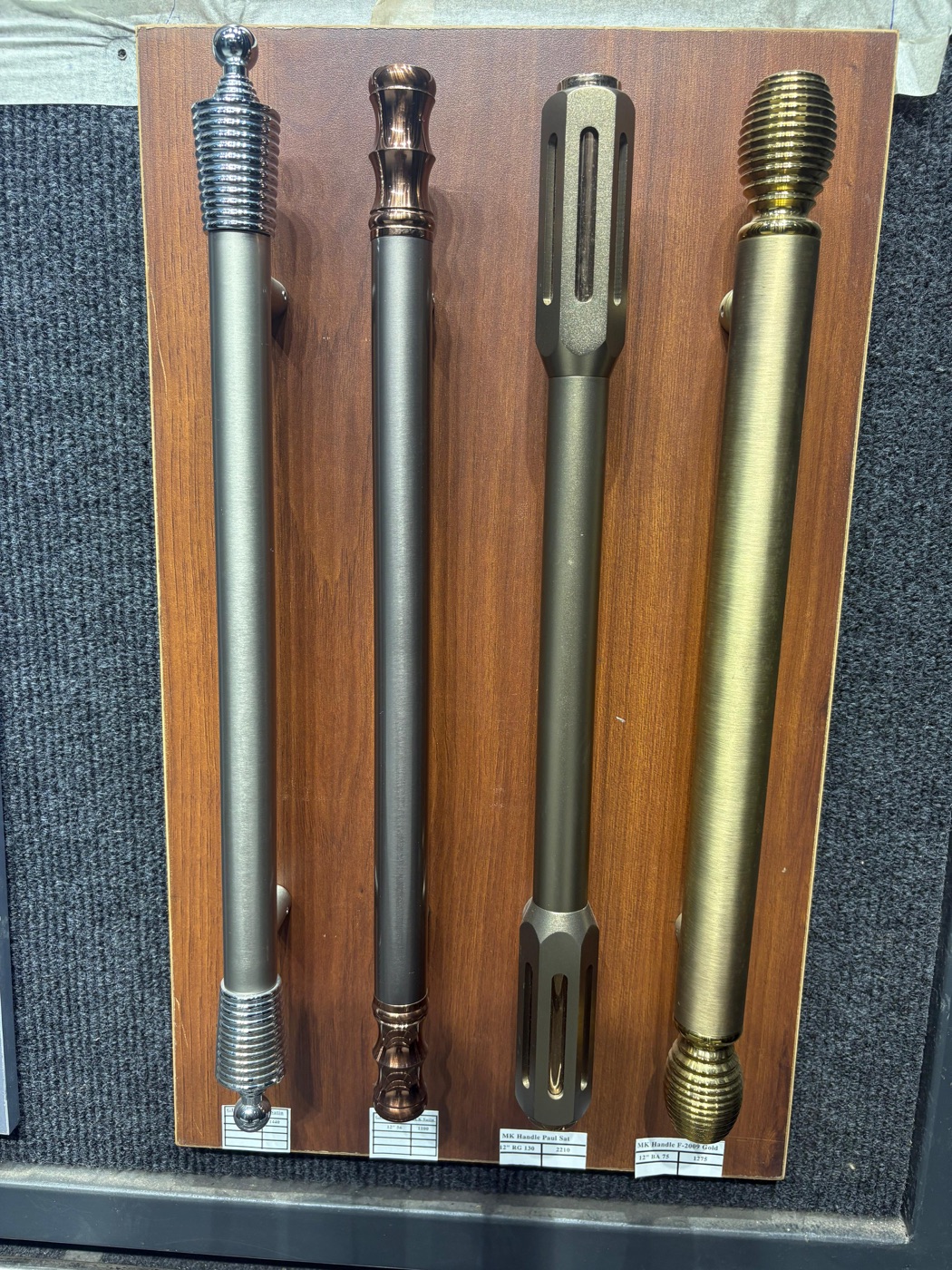 Brushed brass handles