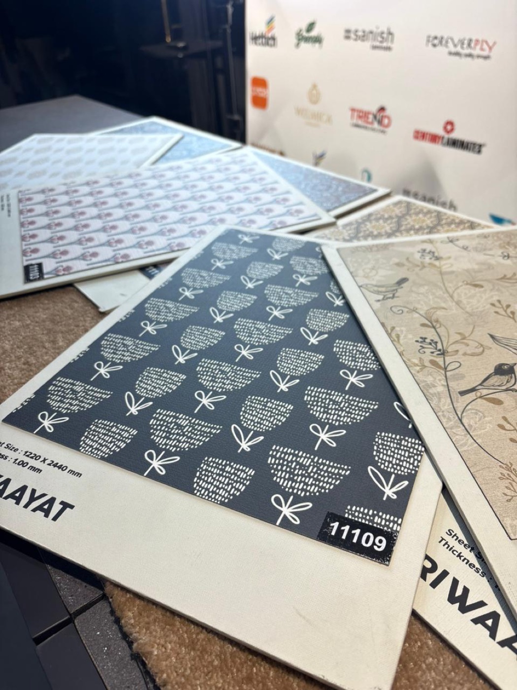 Designer laminate swatch